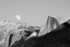 Moon and Half Dome